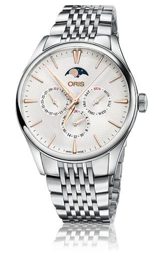 Review ORIS ARTELIER COMPLICATION SILVER DIAL ON BRACELET 01-781-7729-4031-07-8-21-79 Replica watch